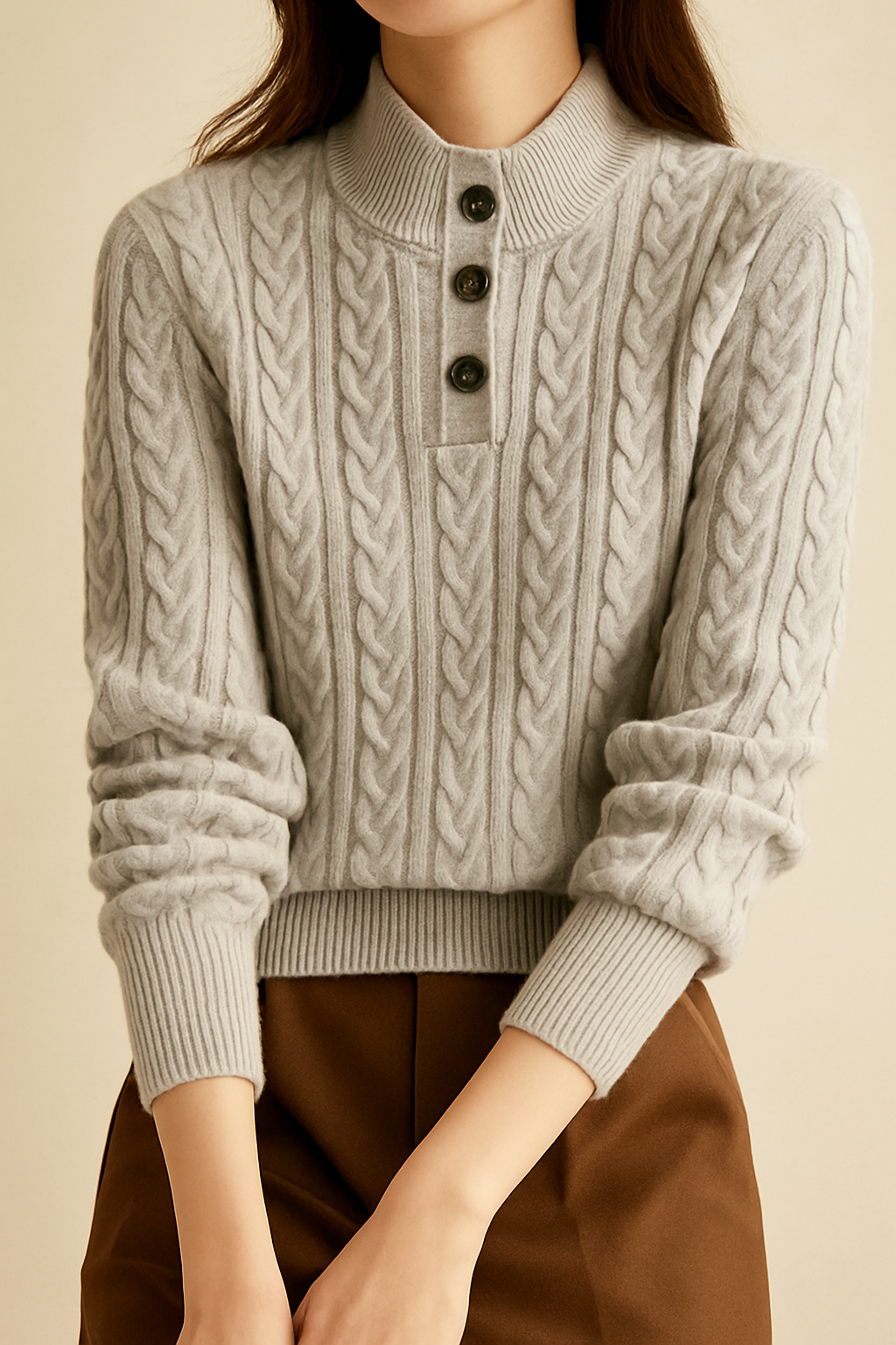 Aurele Button Up Cashmere Sweater