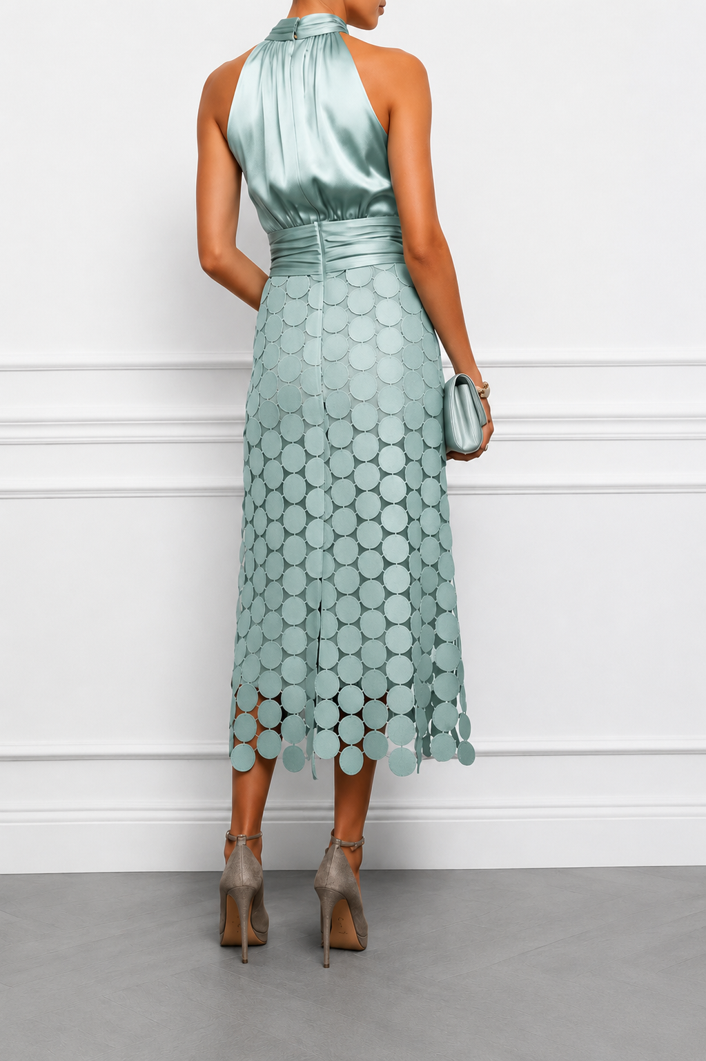 Iolanthe Halter Neck Midi Dress