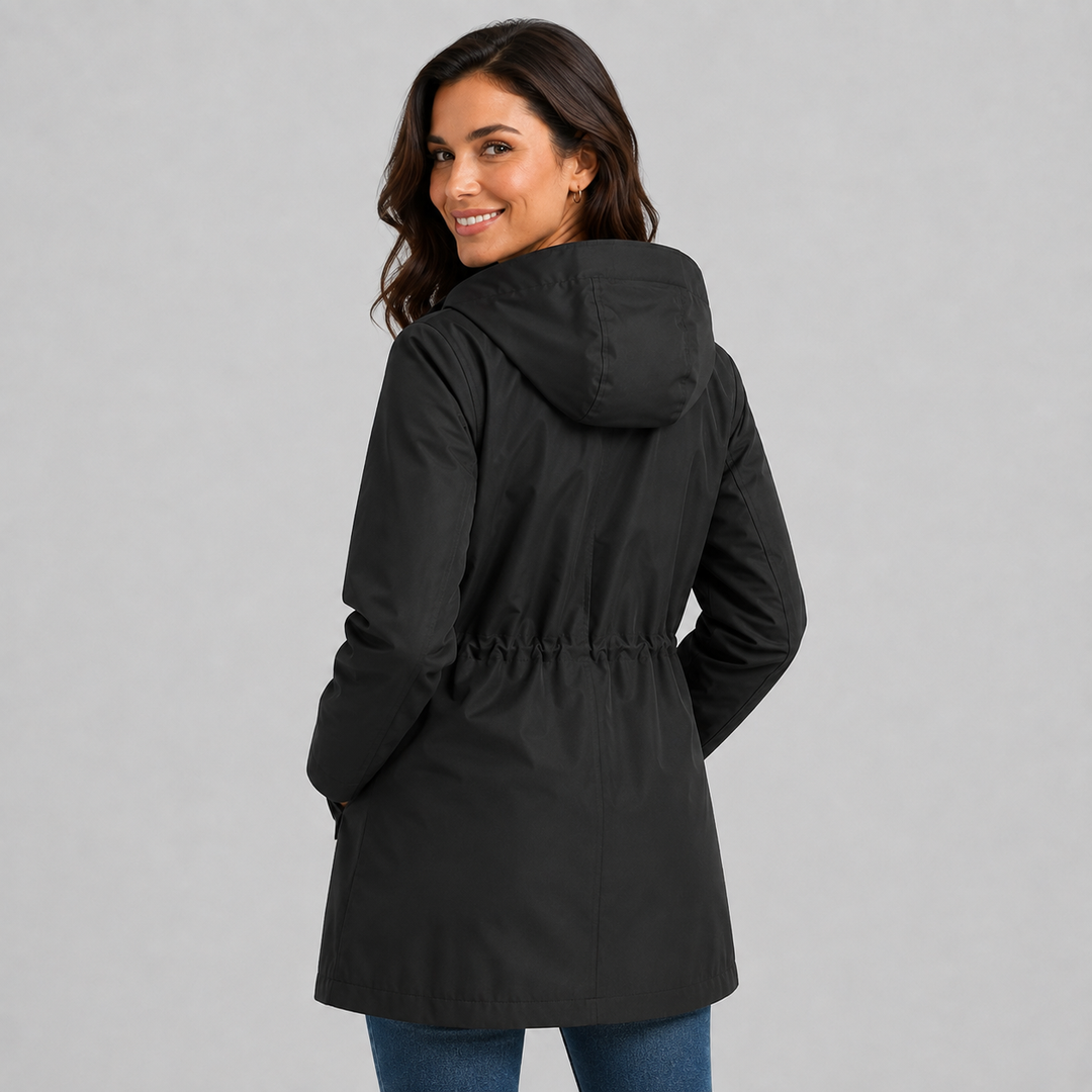 Sylvaine Drawstring Waist Raincoat