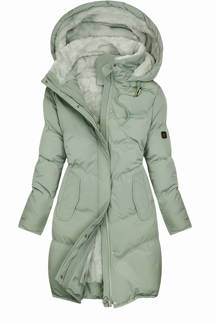 Patricia Long Quilted Hooded Coat