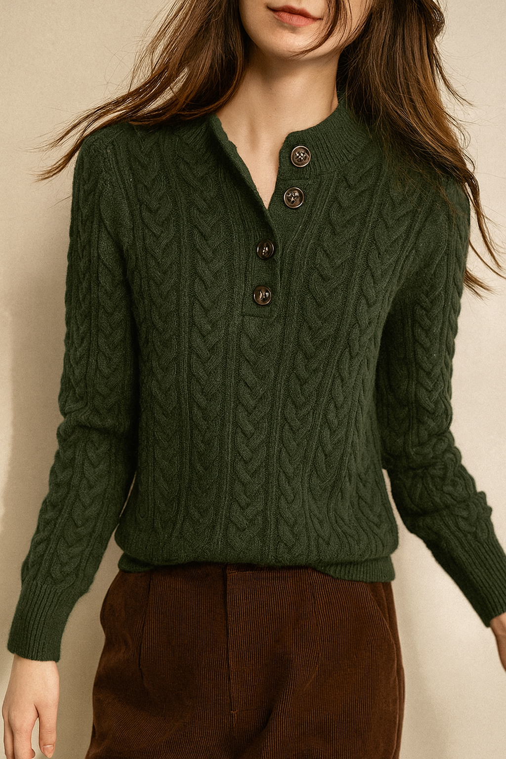 Aurele Button Up Cashmere Sweater