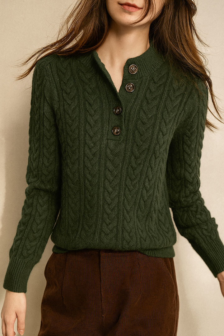 Aurele Button Up Cashmere Sweater