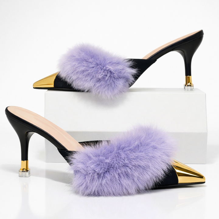 Clarke Whisper Fur Heels