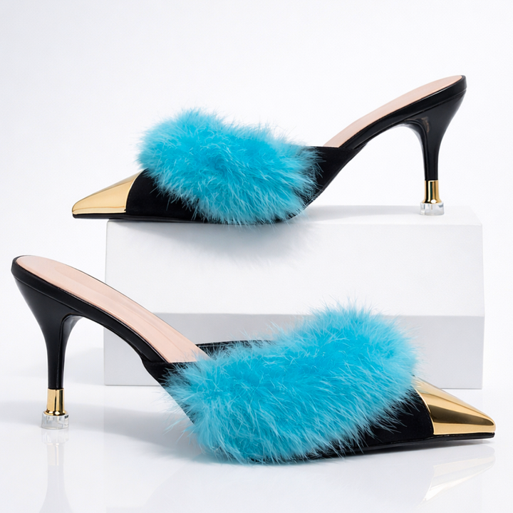 Clarke Whisper Fur Heels