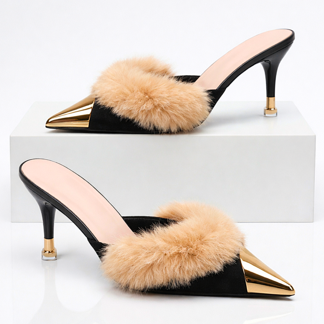 Clarke Whisper Fur Heels