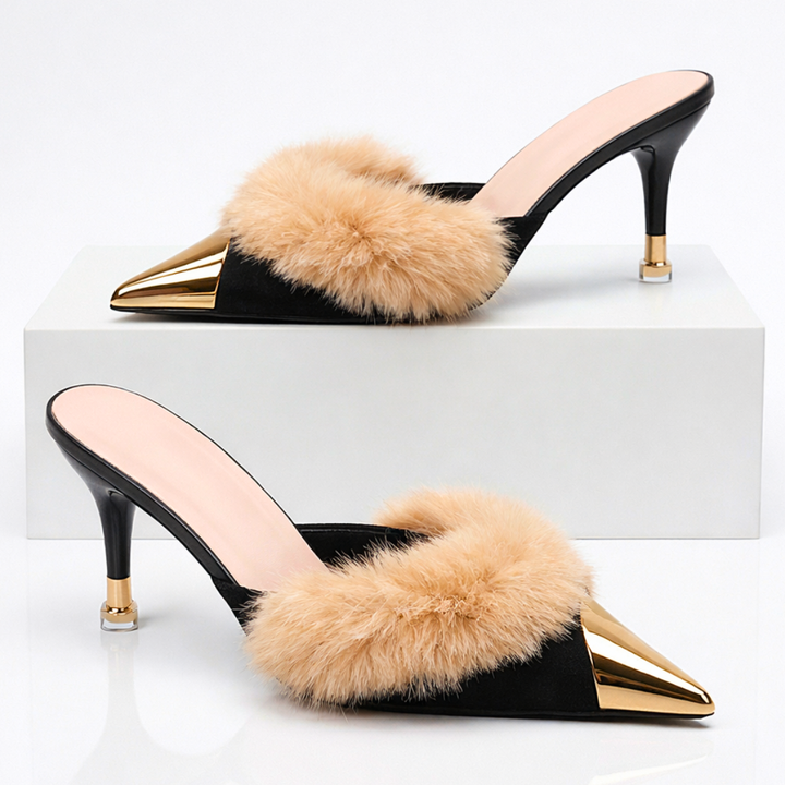 Clarke Whisper Fur Heels