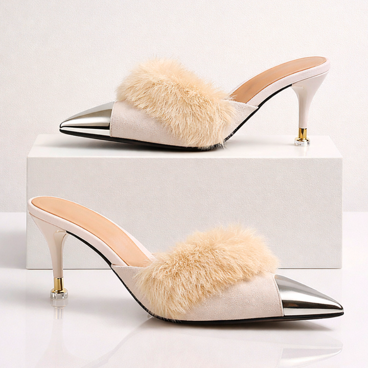 Clarke Whisper Fur Heels