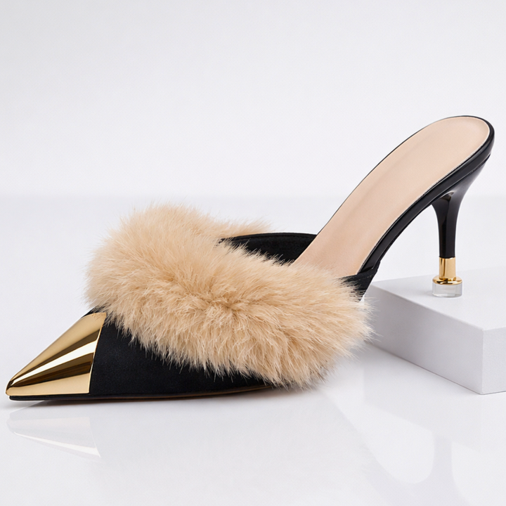 Clarke Whisper Fur Heels