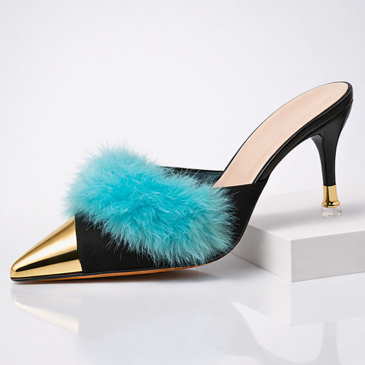 Clarke Whisper Fur Heels