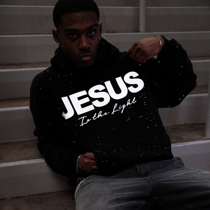 Jesus Is The Light Rhinestone Hoodie
