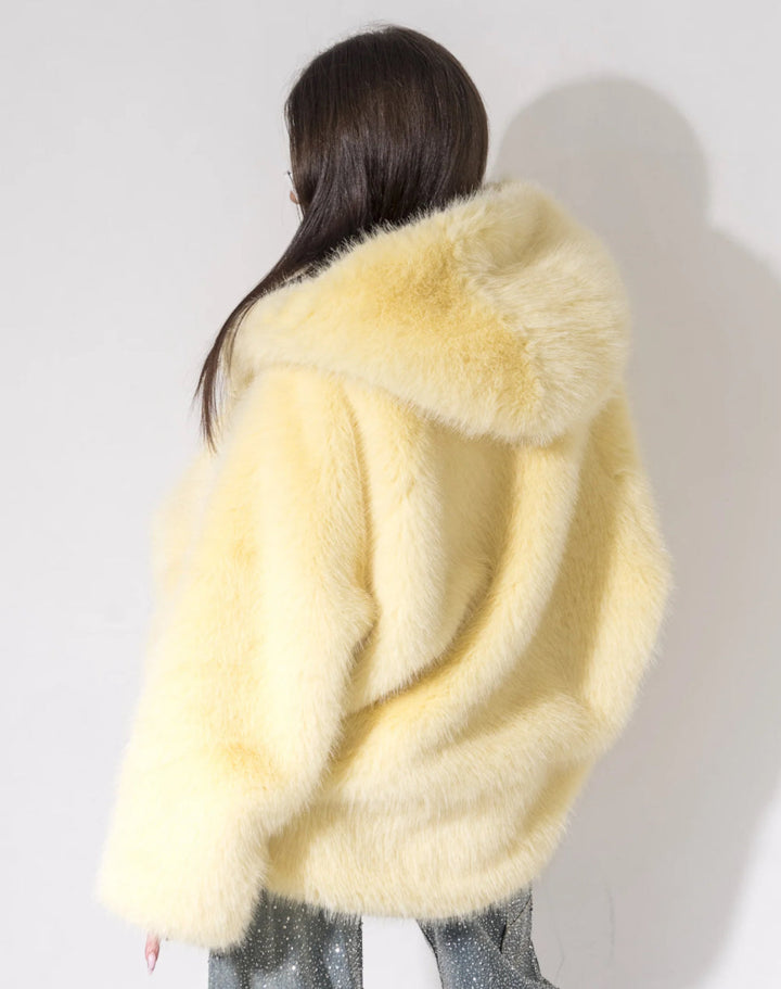 Juliana Soft Fur Hooded Coat