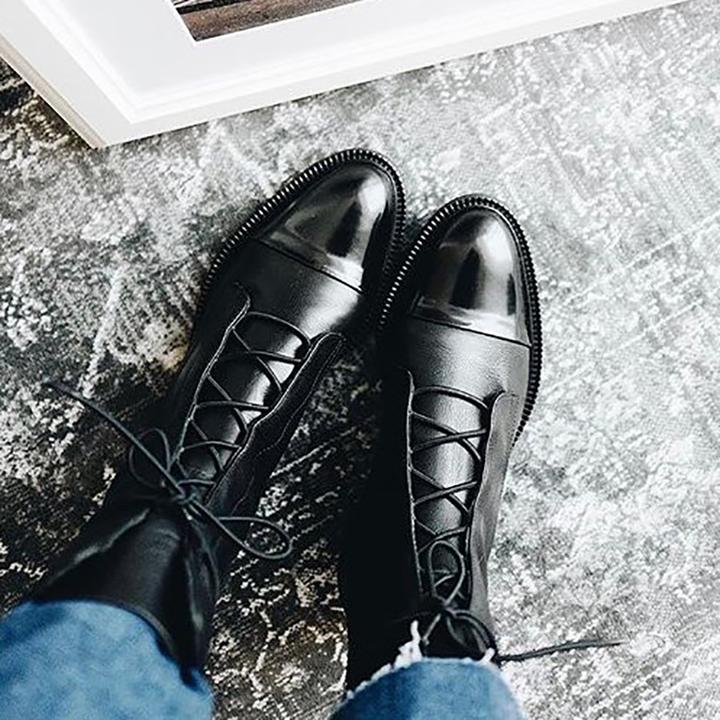 Kinsley Elegant Lace-Up Ankle Boots