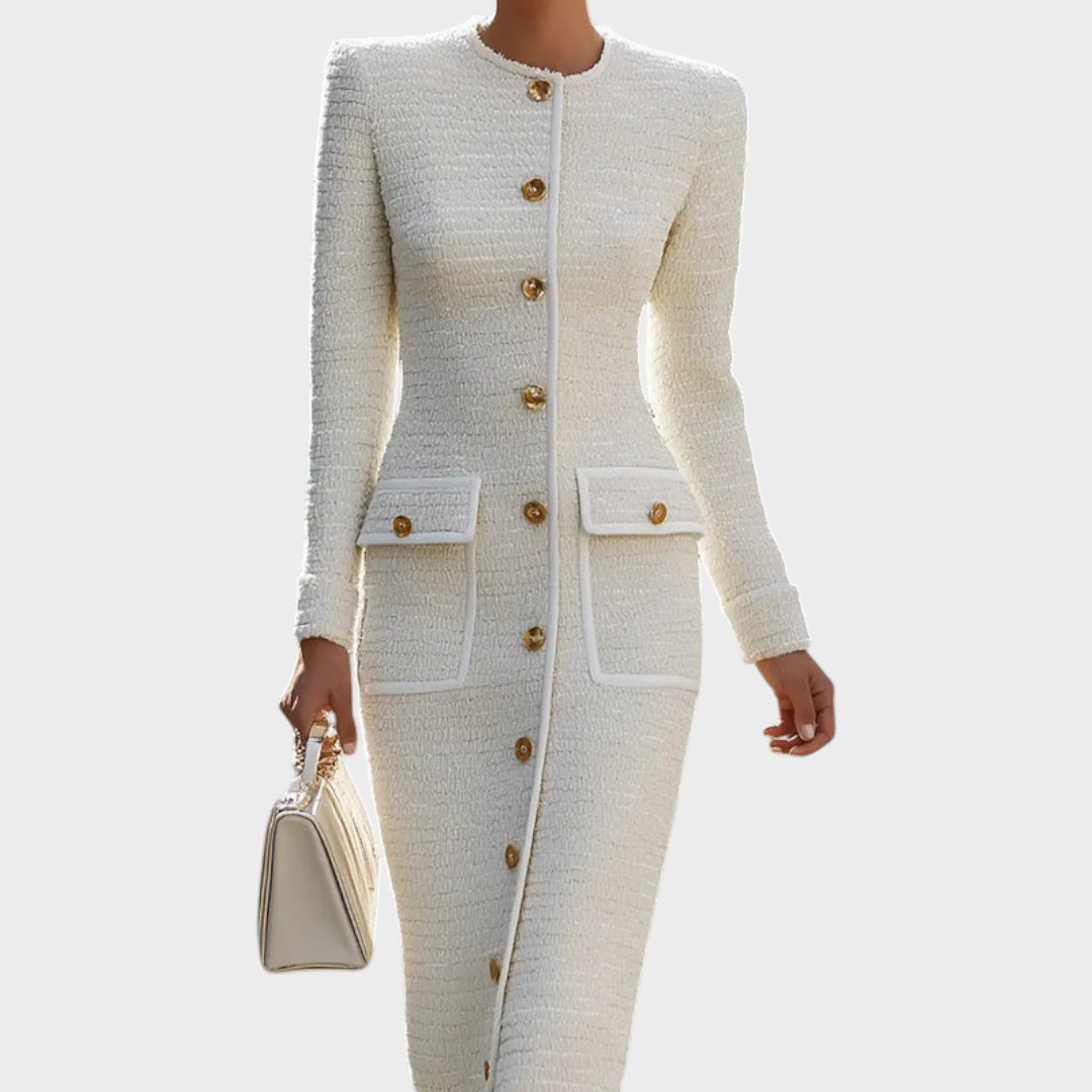 Beatrix Button Front Midi Dress