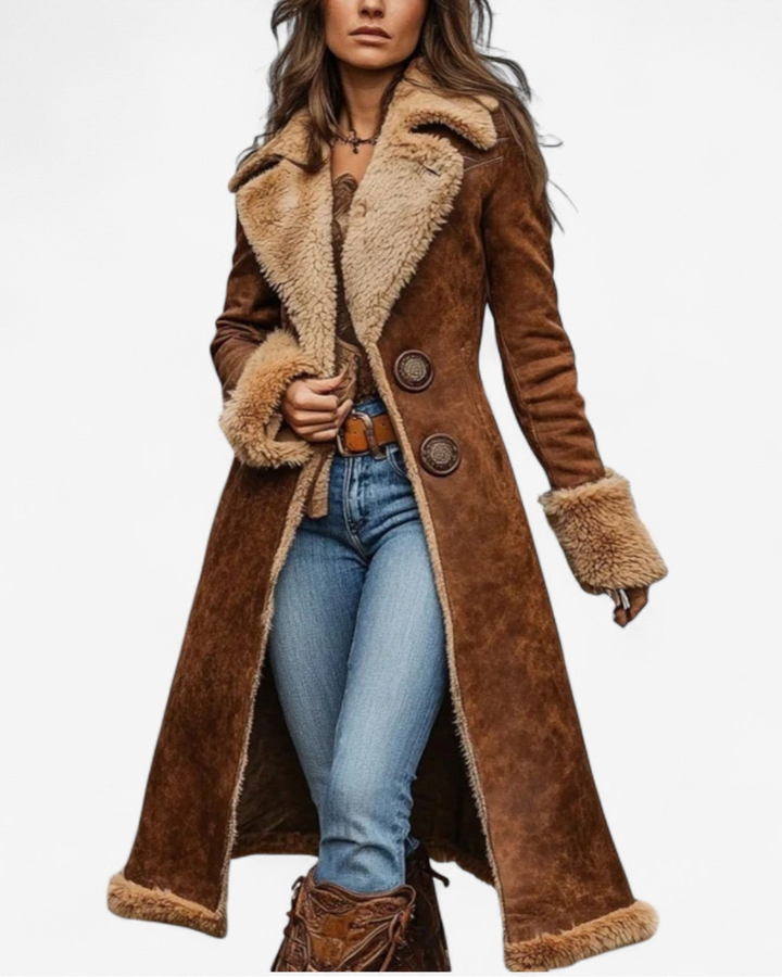 Beatriz Shearling Collar Coat