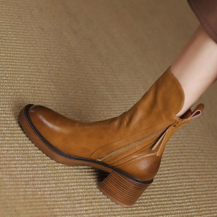Anouk Leather Ankle Boots