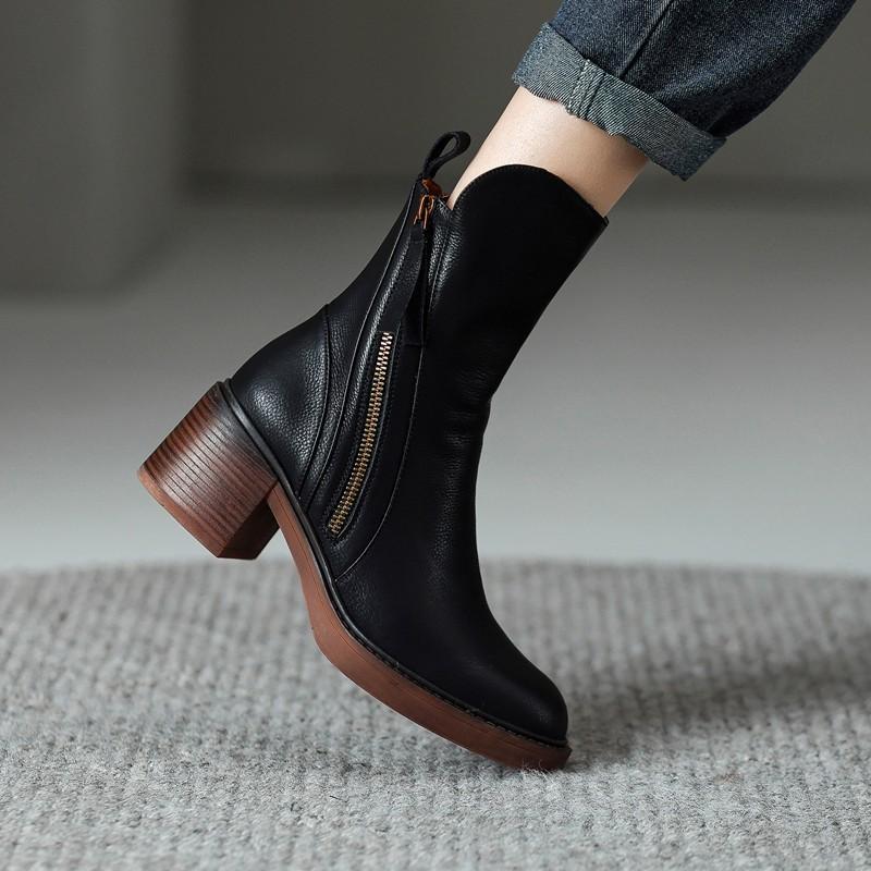 Anouk Leather Ankle Boots
