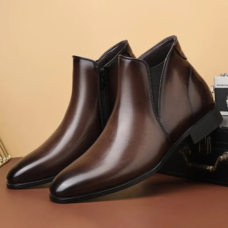 Lusano Leather Chelsea Boots