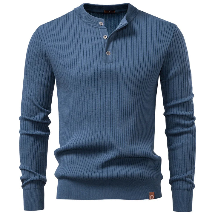 Garrett Ribbed Knit Henley