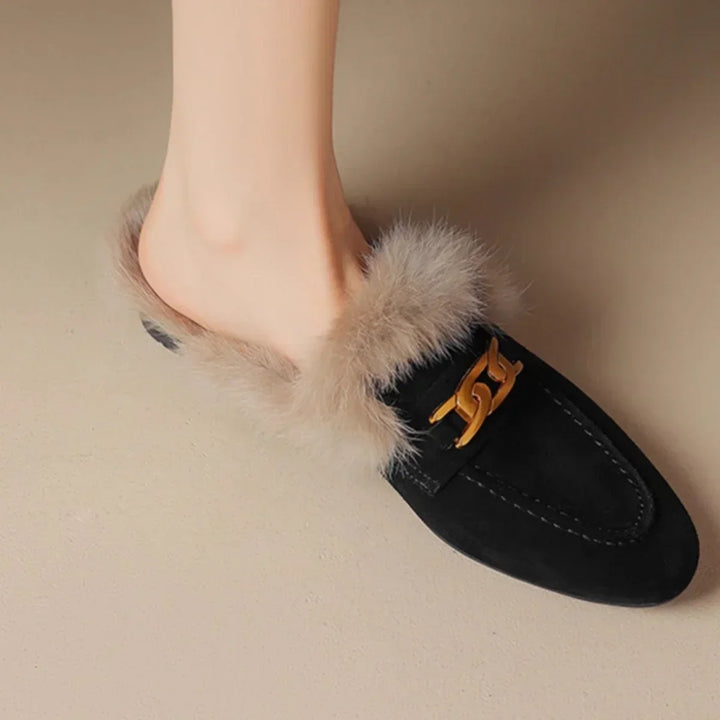Aurelia Whisper Fur Mules