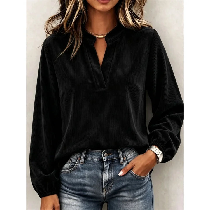 Silvana Notched Neck Blouse