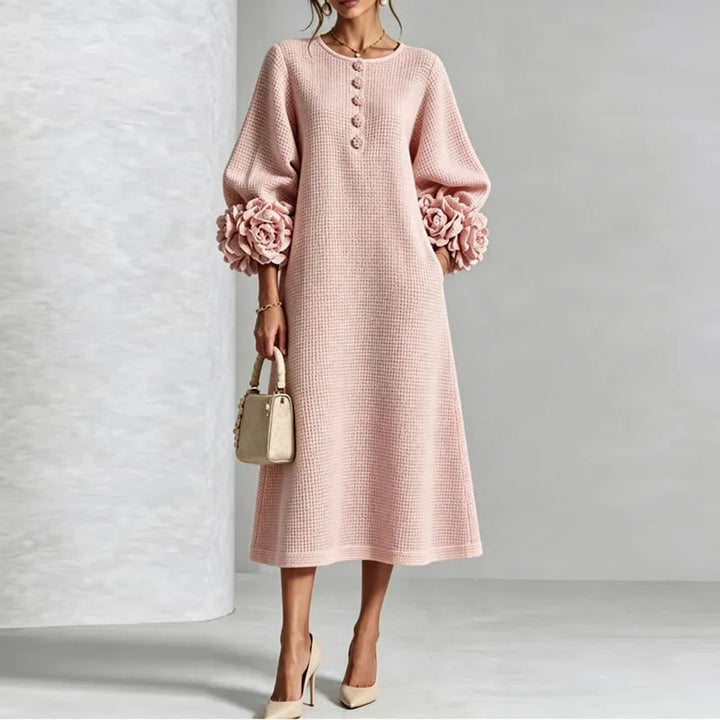Marielle Button Front Knit Midi Dress