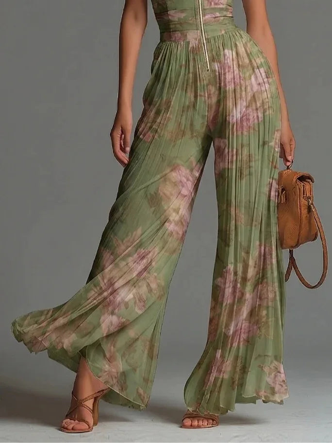 Harper Pleated Wide Leg Jumpsuit