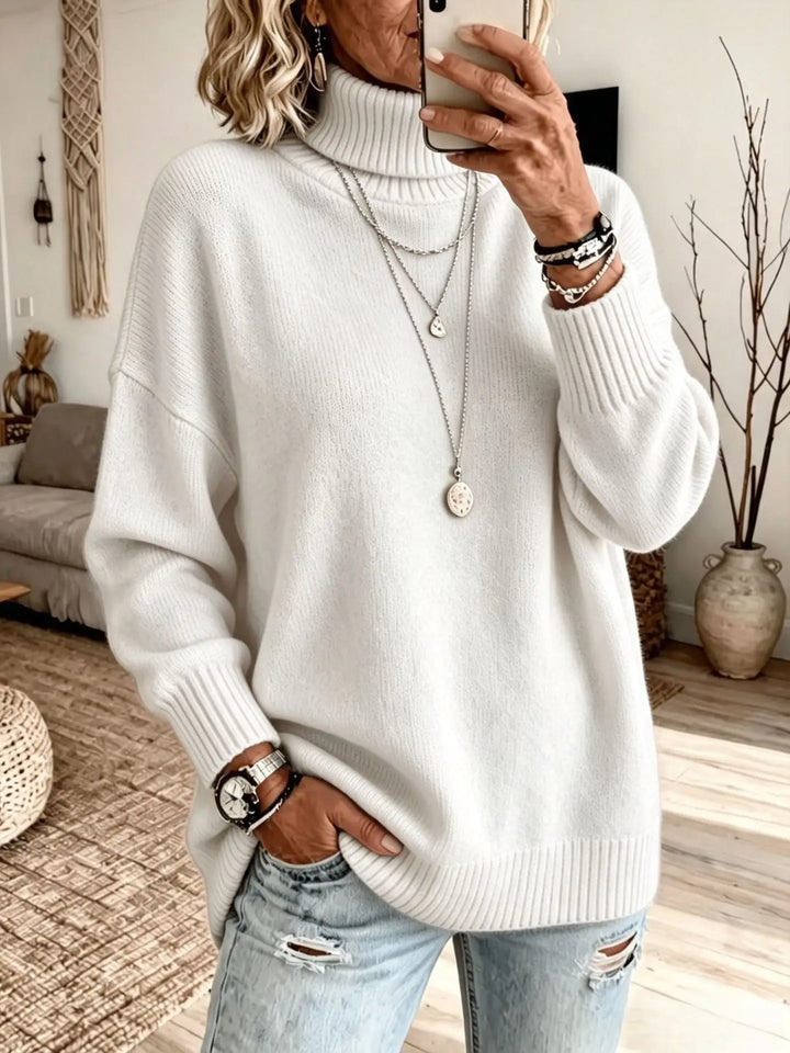 Celine Ribbed Turtleneck Sweater