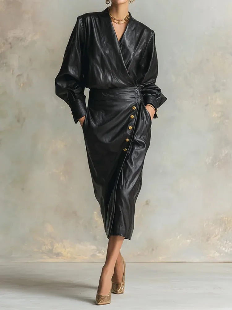 Orla Wrap Front Midi Dress