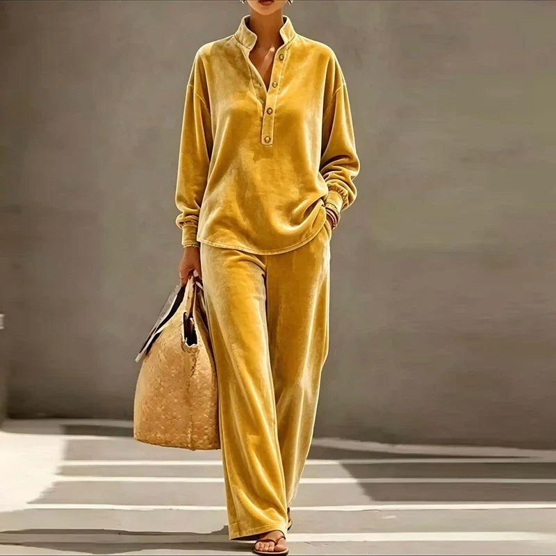 Solene Stand Collar Two Piece Set