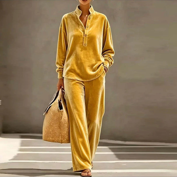 Solene Stand Collar Two Piece Set