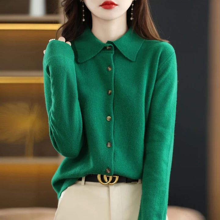 Nora Polo Button Front Cardigan