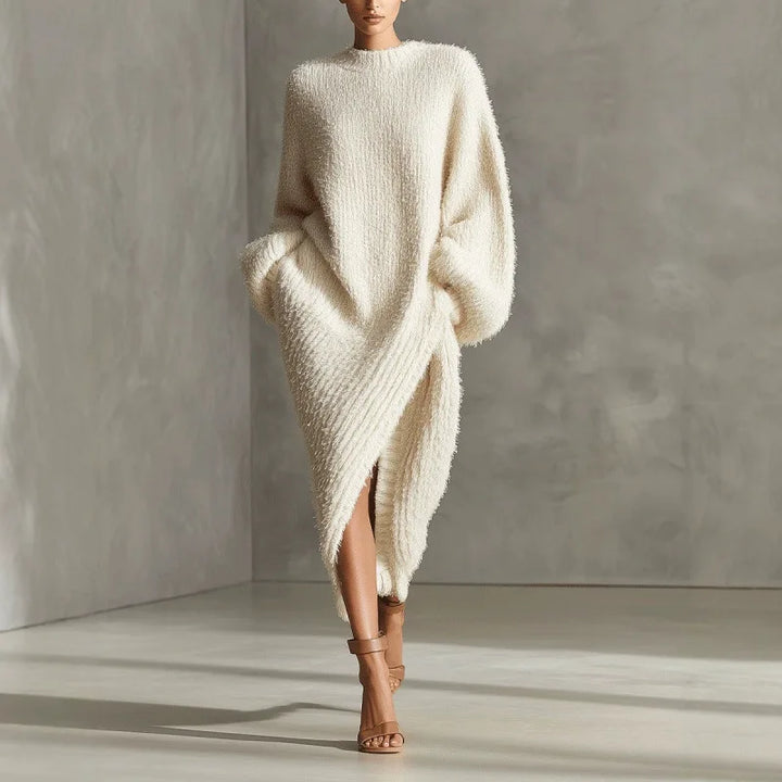 Odile Asymmetrical Hem Sweater Dress