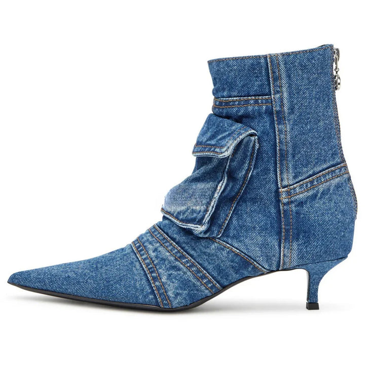 Sharon Denim Pocket Boots