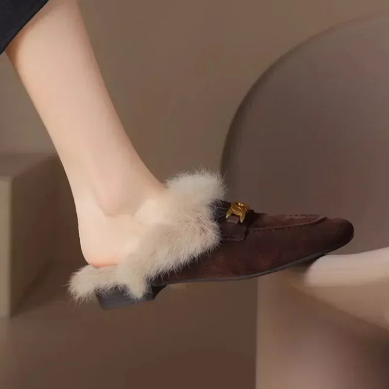 Aurelia Whisper Fur Mules