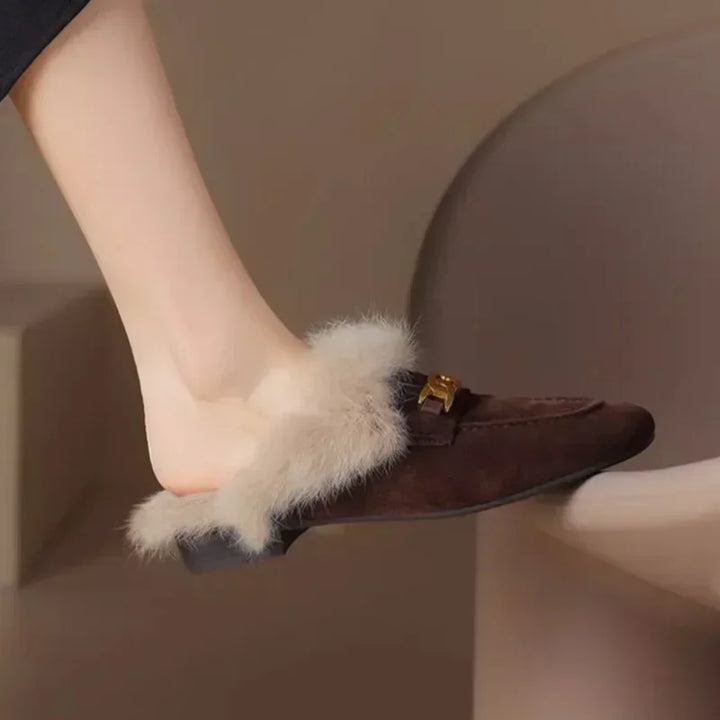 Aurelia Whisper Fur Mules