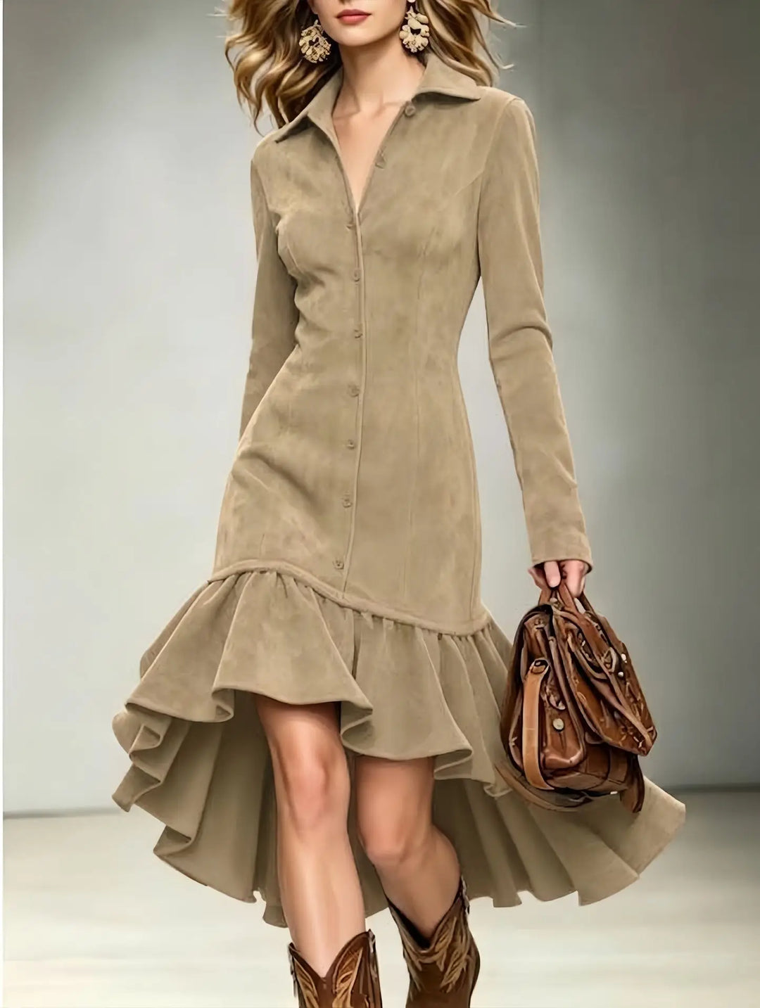 Valentina Faux Suede Dress