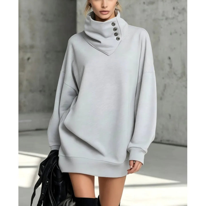 Fenella Button Sweatshirt Dress