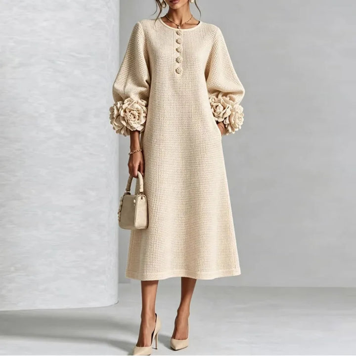 Marielle Button Front Knit Midi Dress