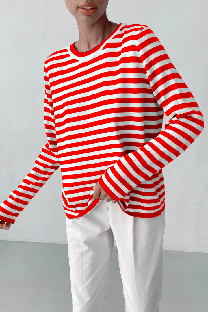Marielle Striped Crew Sweater