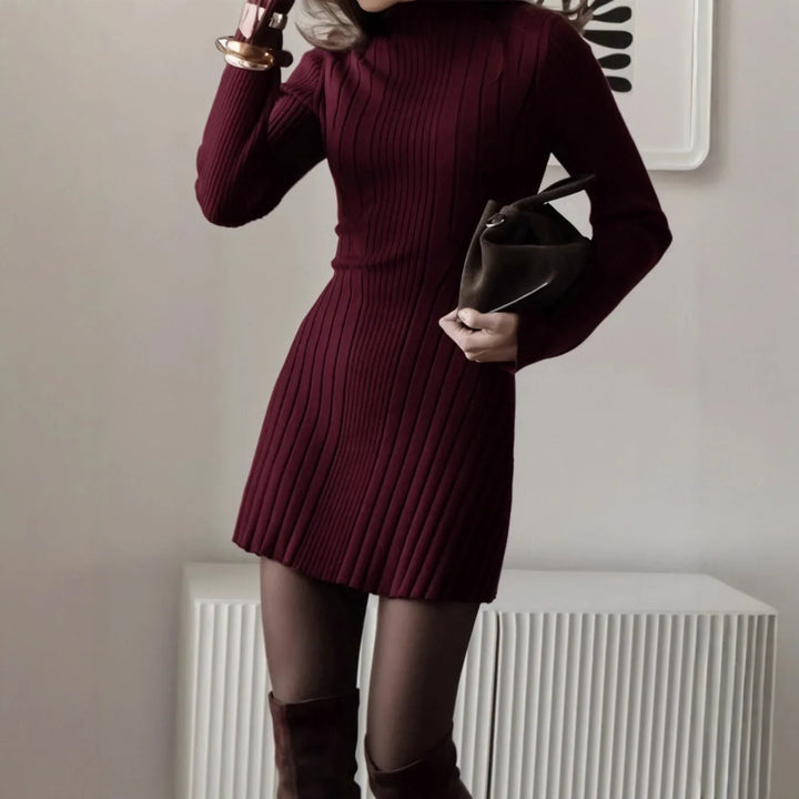 Guinevere Mock Neck Sweater Dress