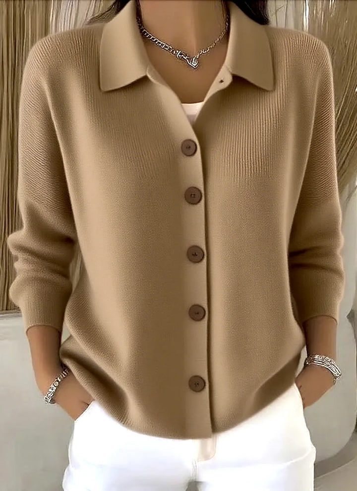Marget Collared Knit Cardigan