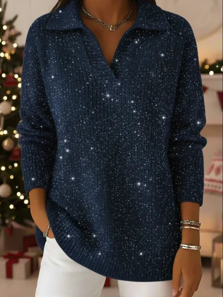 Marisette Sequined Pullover Sweater