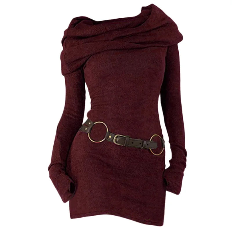 Isolde Cowl Neck Sweater Dress