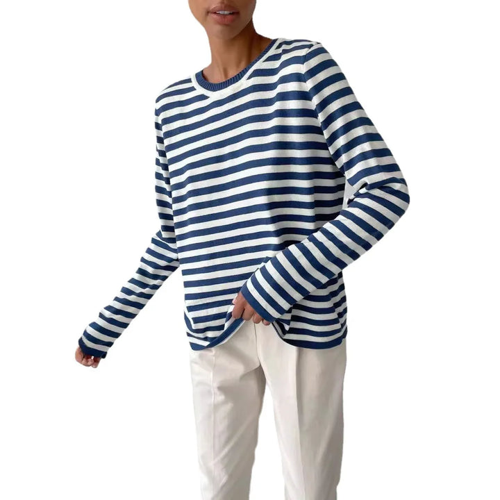 Marielle Striped Crew Sweater