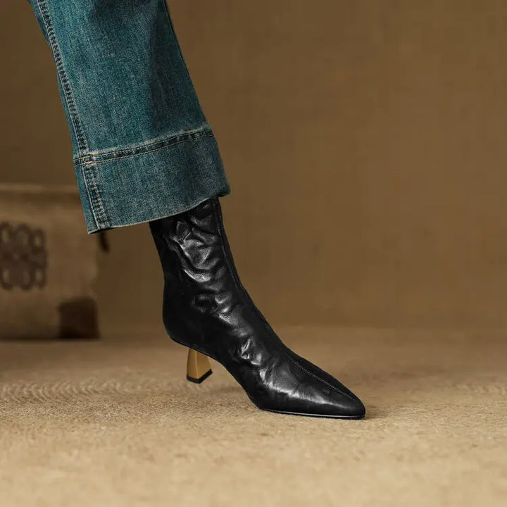 Andrea Genuine Leather Ankle Boots