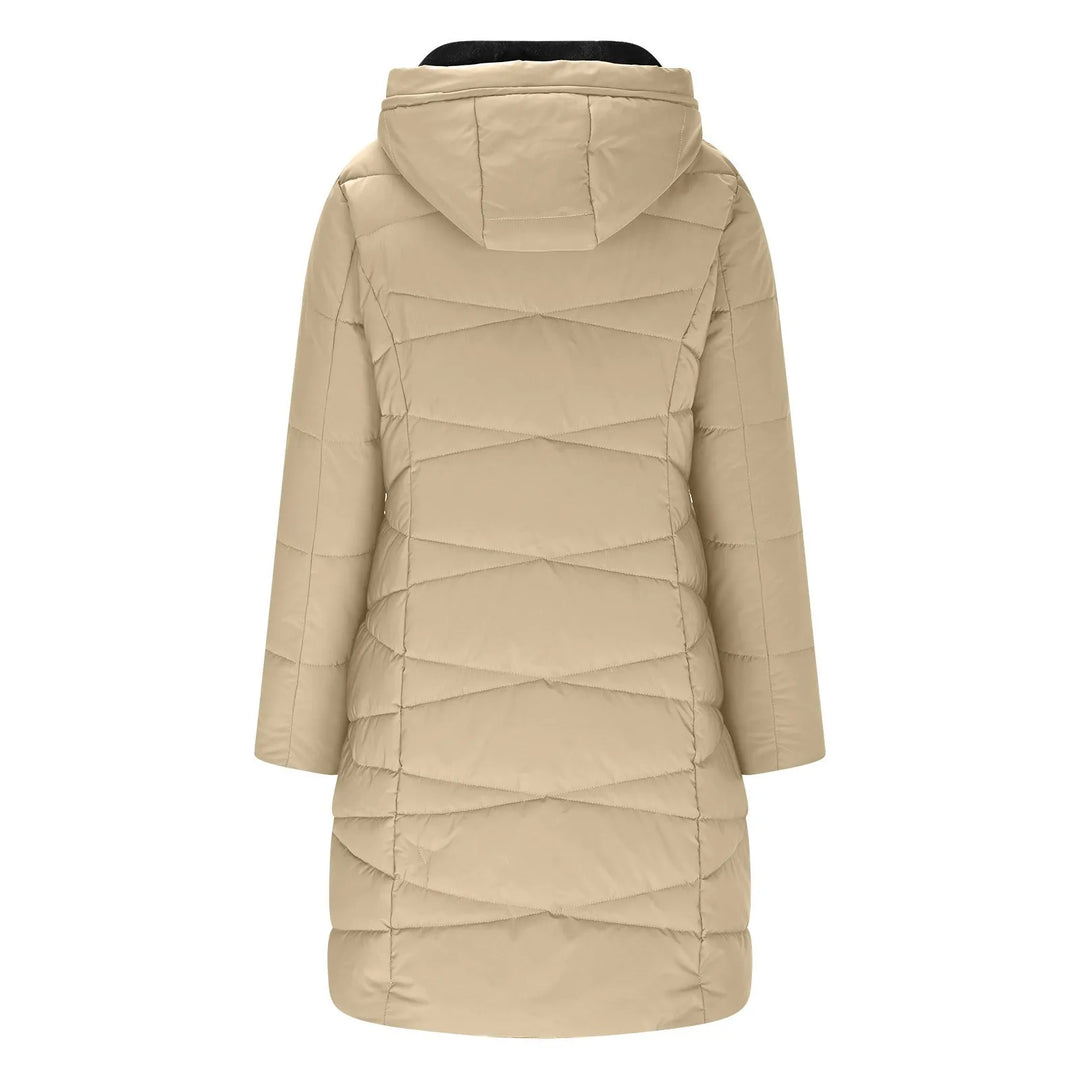 Florentina Long Quilted Hooded Coat