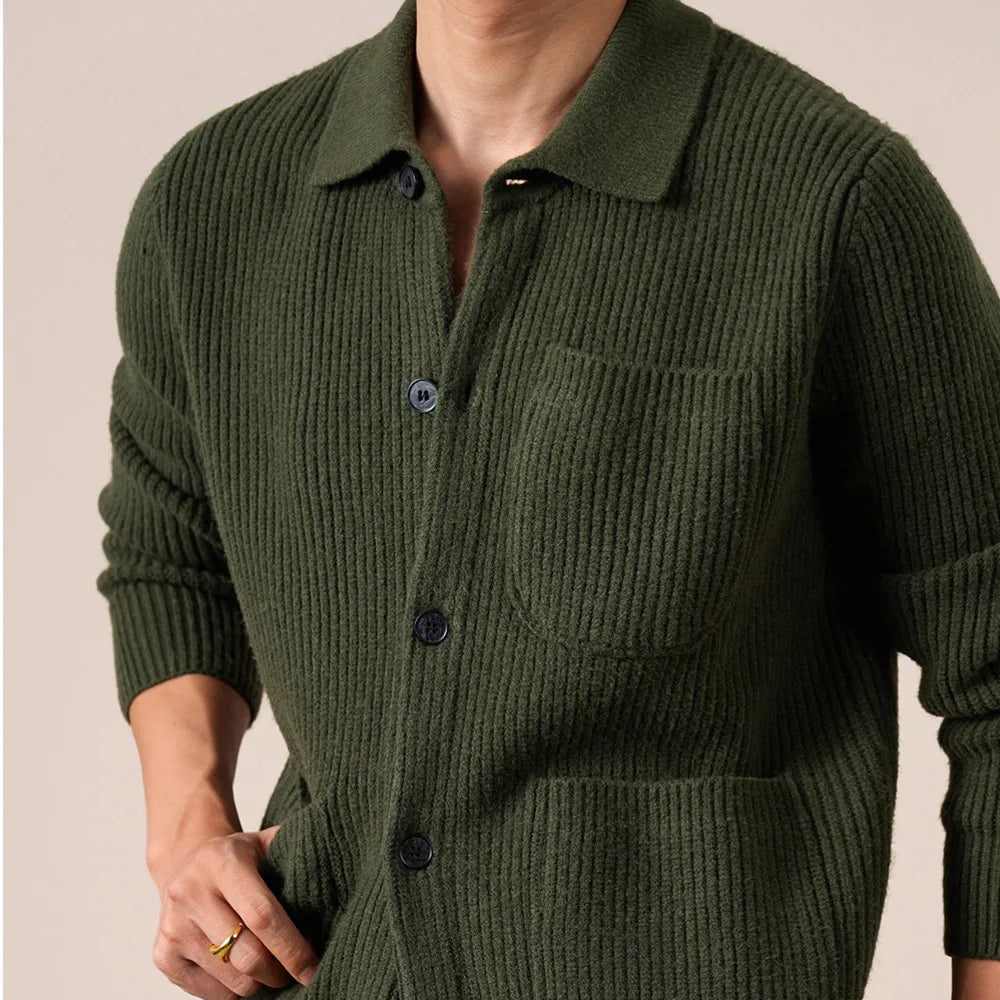 Garner Ribbed Knit Cardigan