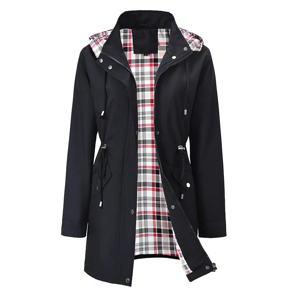 Yolanda Drawstring Waist Rain Jacket