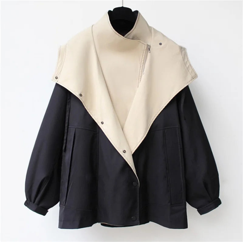 Amara Contrast Collar Trench