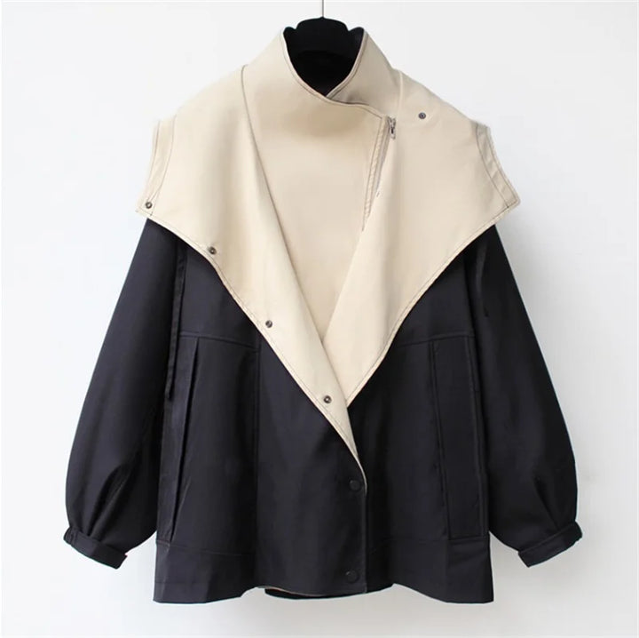 Amara Contrast Collar Trench